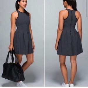 Lululemon Here To There Dress Biggy Dot Printed Black Ghost / Black Sz. 6